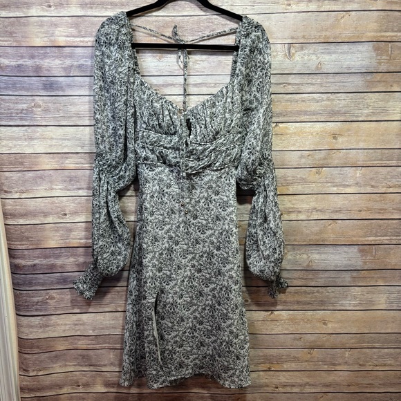 Free People Aglow Maxi Dress Black White Chiffon Size Medium - Picture 2 of 9